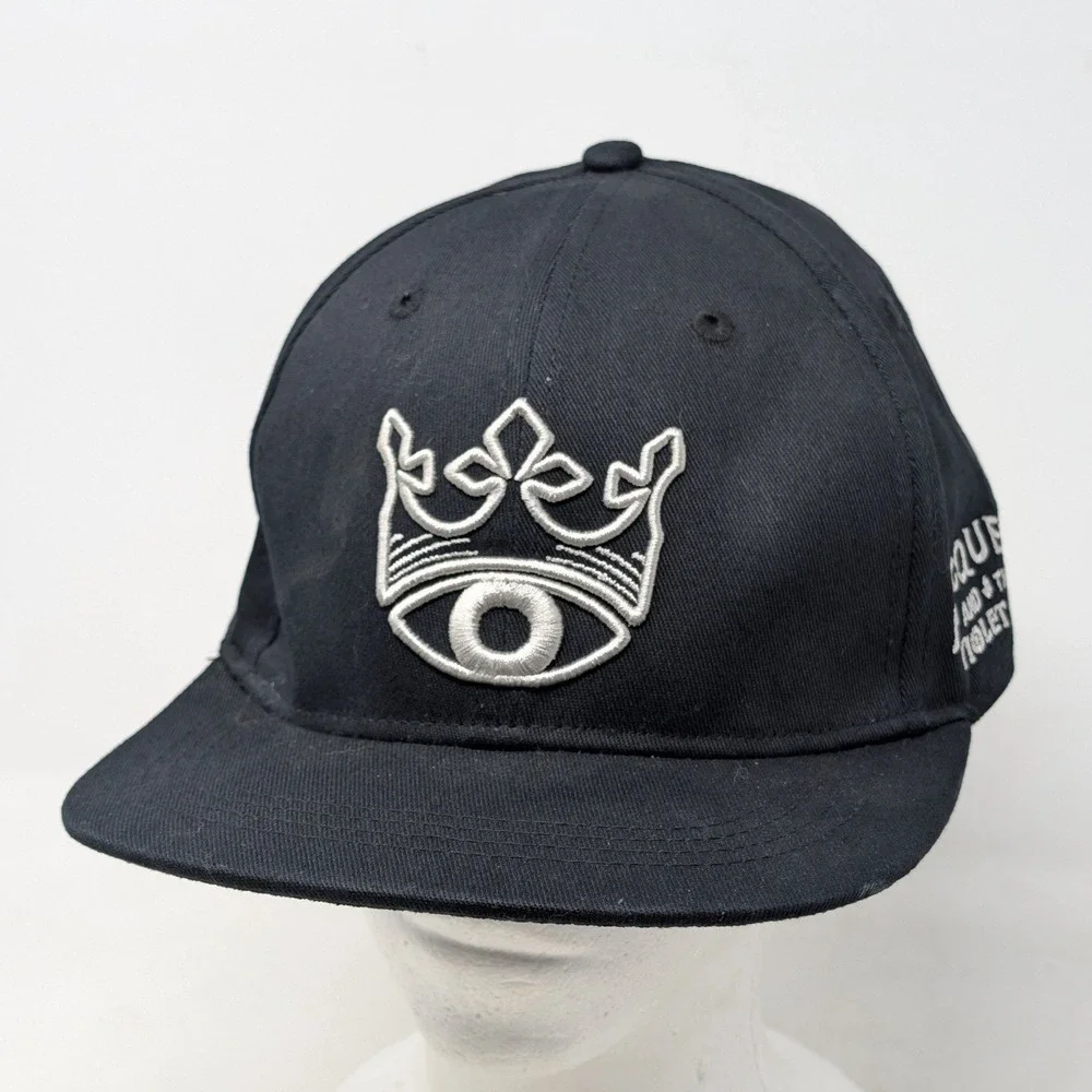 McQueen and the Violet Fog Gin Snapback Hat Black Embroidered Logo Cap XXL
